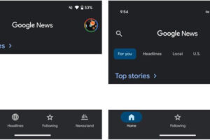 Google の再設計された Google ニュース表示のプレビュー。