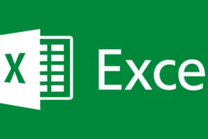 Microsoft Excel のロゴとテキスト。