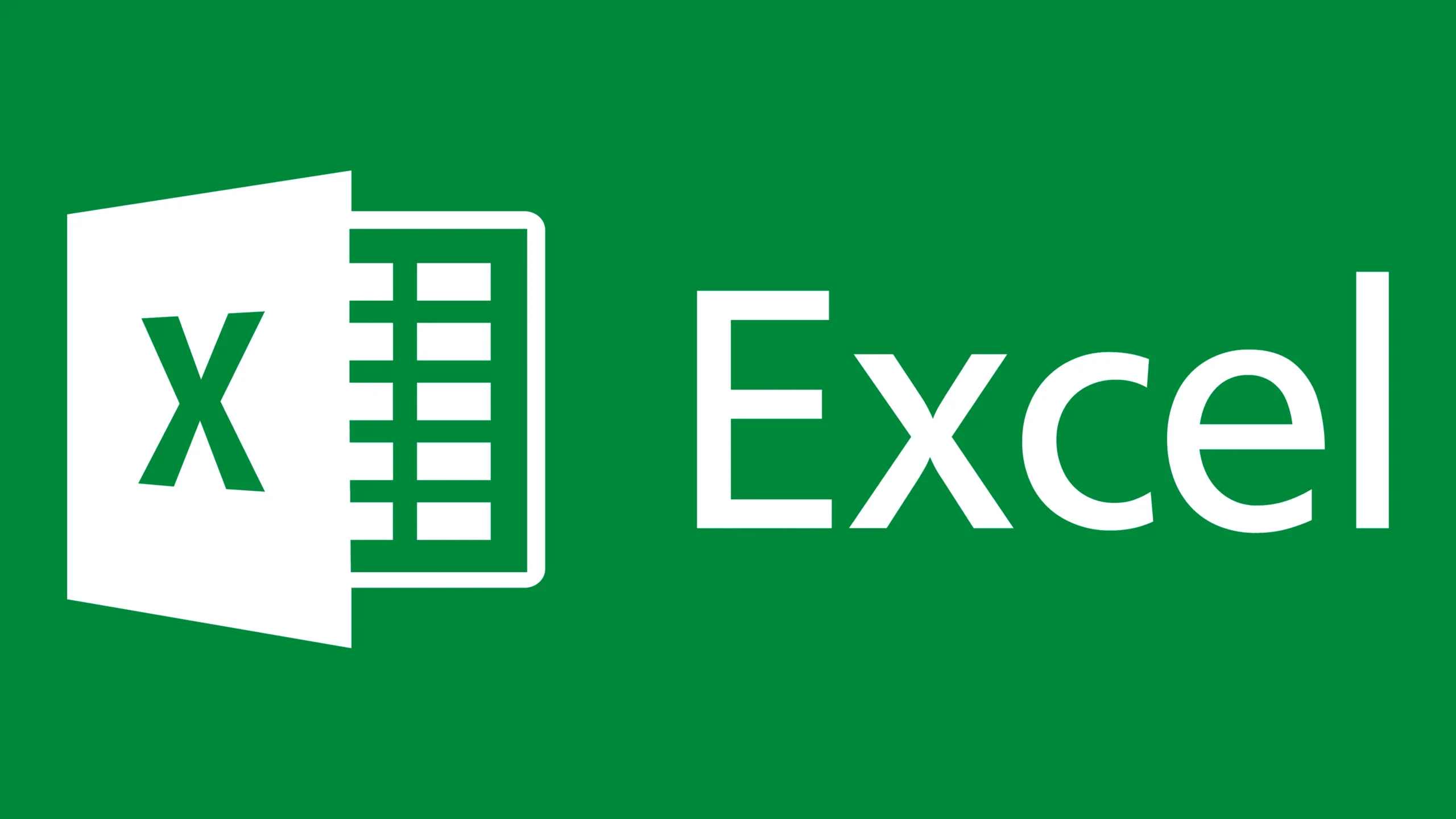 Microsoft Excel のロゴとテキスト。