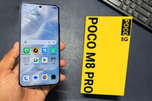 POCO M8 Pro 5G スマートフォンの外観デザインとディスプレイ