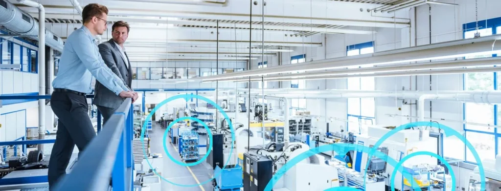 UWB・RFID・BLEによる資産位置管理のイメージ（Image Source: KINEXON）