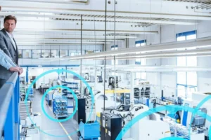 UWB・RFID・BLEによる資産位置管理のイメージ（Image Source: KINEXON）
