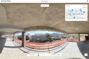 出来形管理は“完成後に測る”から“施工中にズレを見つける”へ:点群・360度画像・BIM/CIMの品質DX 360度カメラとProjectSight、Trimble Connectを連携した現場進捗可視化のイメージ(Image Source: Trimble)