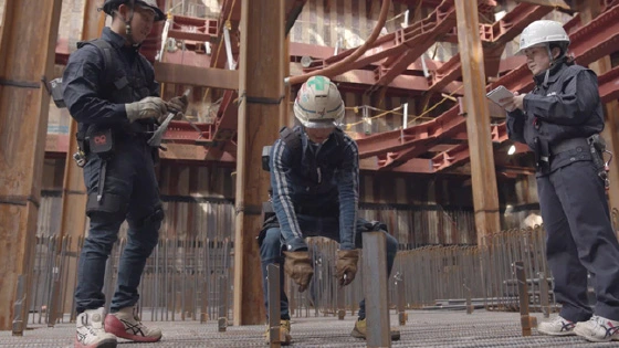 建設現場向けパワーアシストスーツの開発イメージ（Image Source: Kajima Corporation）