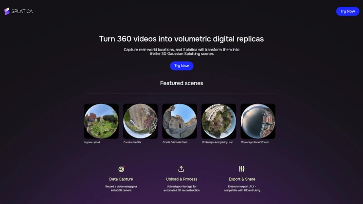 公式画像ソース Insta360公式記事： Insta360, Splatica Partner to Democratize 360-to-3D Gaussian Splatting