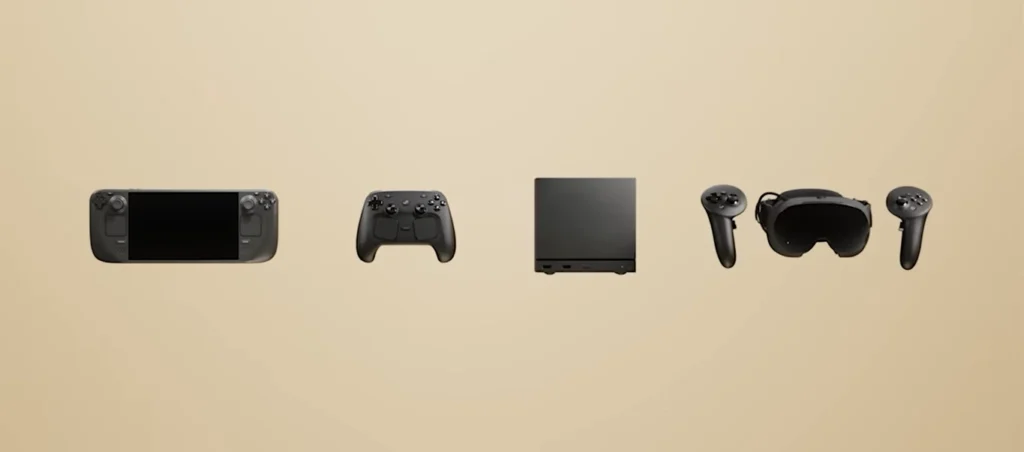 黒いSteam Machine本体を正面から写した公式製品画像